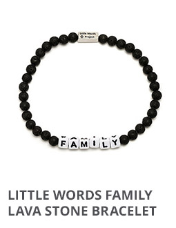 Little Words Family Lava Stone Bracelet